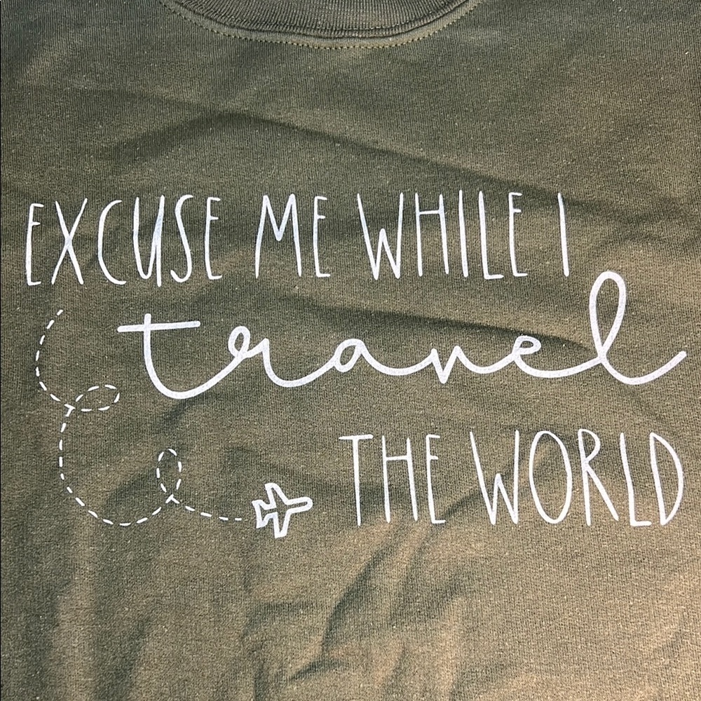 Travel sweatshirt Gildan Army Green Heavy Blend Sz XL